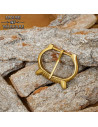 Fibbia medievale in ottone lucido per cintura
