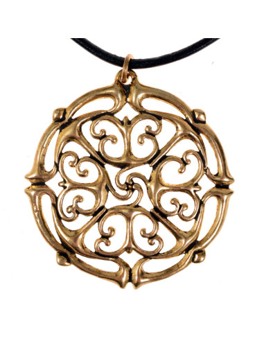 Pendente romano falera pelta traforato legionario