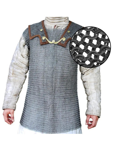 Lorica Hamata cotta di maglia in acciaio dolce rivettata (6 mm.)