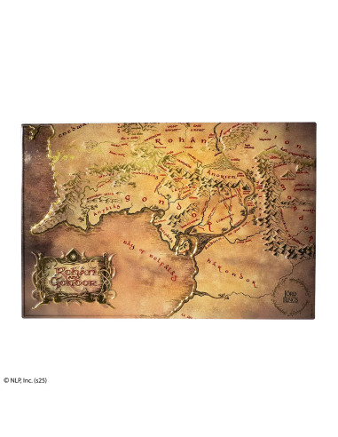 Piastra in alluminio Mappa di Rohan e Gondor, Il Signore degli Anelli