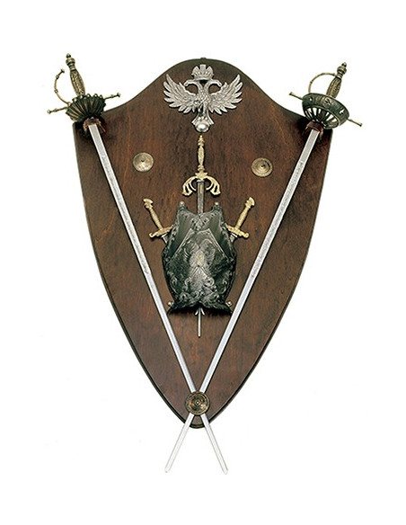 Panoplia medievale aquile e spade...