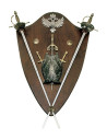 Panoplia medievale aquile e spade (102x70 cm.)