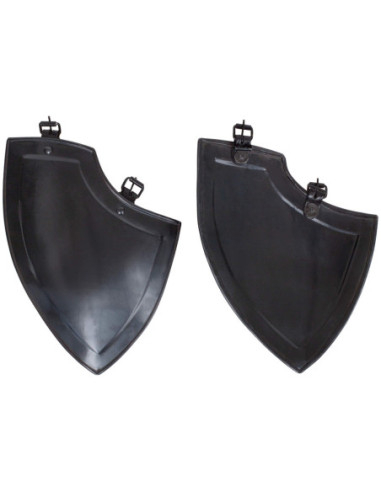 Scudetti medievali in acciaio modello Nova, finitura nera