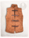 Gilet medieval in pelle scamosciata modello Arthur, colore marrone chiaro