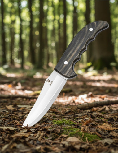 Coltello pakawood evergreen con fodero in pelle