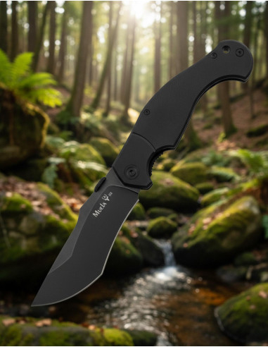 Coltello tattico D2 G10 nero 102mm stonewash