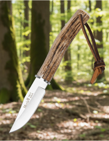 Coltello da caccia muela con impugnatura in corno di cervo
