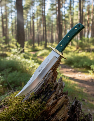 Coltello da caccia Bowie Muela, micarta jute verde