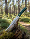 Coltello da caccia Bowie Muela, micarta jute verde