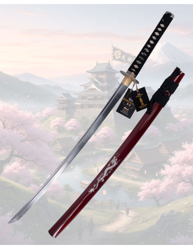 Katana Kuro Kami modello Ryujin Homura Drago delle Fiamme