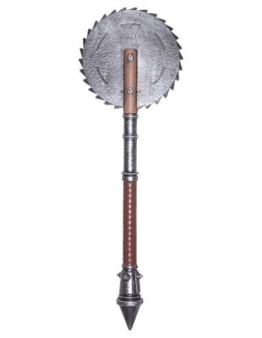 Ascia medievale da battaglia con denti, per LARP