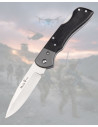Coltello Muela 440C Micarta Nera Lock Back con fodero