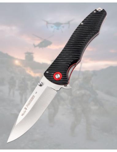Coltello Muela Panzer lama D2 alta durezza, impugnature micarta