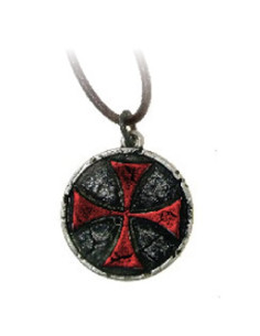 Ciondolo Croce Templare Rossa (3,3 cm.)