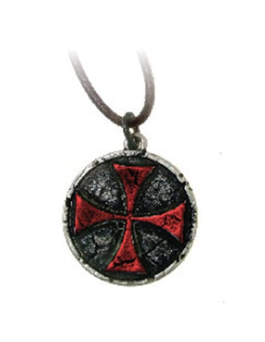 Ciondolo Croce Templare Rossa (3,3 cm.)