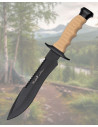Coltello Nitro-42 manico in zamak nero con impugnature in ABS