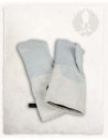 Guanti medievali in pelle modello Anselm, colore bianco naturale