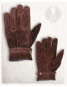 Guanti medievali in pelle modello Hartwig, colore marrone