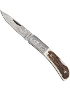 Coltello pieghevole in acciaio Damasco con manico in...