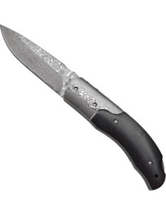 Coltello Artigianale Acciaio Damasco Ebano 71 Strati