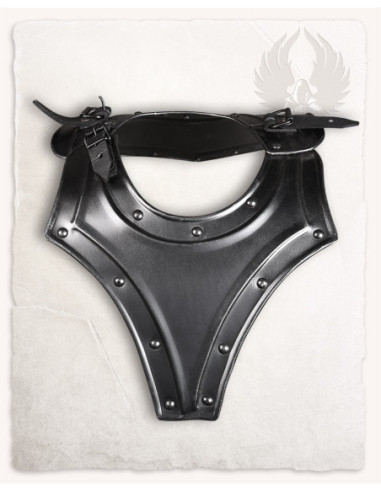 Gorget medievale modello Georg, finitura annerita