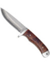 Coltello in Damasco con Manico in Legno Radica e Paracolpi Inox