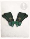 Spalle medievali modello Hektor in cuoio, colore verde