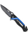 Coltello da soccorso Smith and Wesson blu