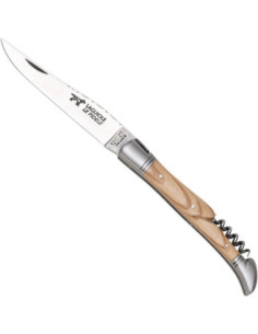 Coltello francese Laguiole in rovere con cavatappi, lama...