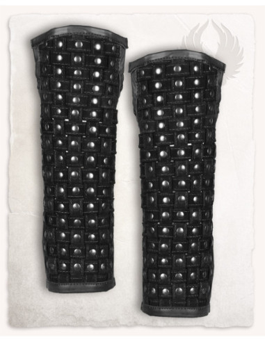 Guanti medievali in pelle modello Robert, colore nero