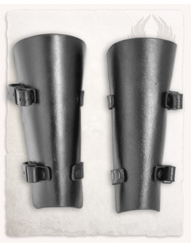 Bracciali medievali in pelle modello Felix, colore nero