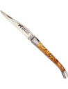 Coltello Laguiole classico legno d'olivo acciaio 12C27
