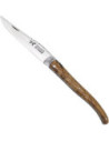Coltello Laguiole forgato, manico in olivo naturale