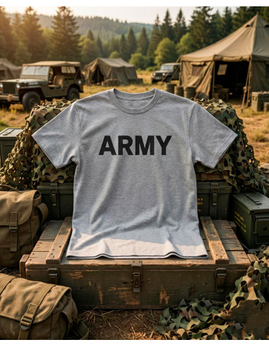 T-shirt militare ARMY grigia