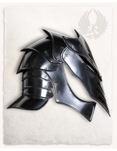 Elmo Fantastico modello Reginald, acciaio annerito