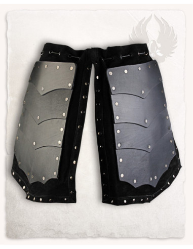 Fasce frontali in pelle nera, modello Rasmus