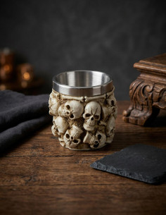 Vetro decorato con teschi