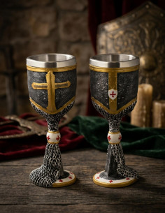 Cotta di maglia della coppa dello scudo templare