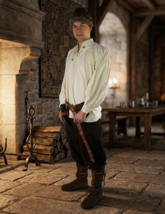 Pantaloni capri larghi Eckart, colore marrone 2