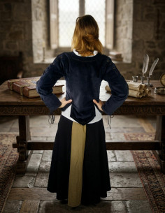 Corpetto medievale in velluto con lacci 2