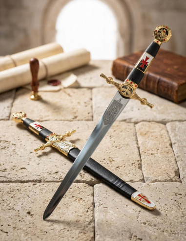 pugnale templare decorato