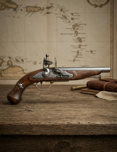 Pistola pirata francese, XVIII secolo