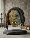 Maschera da Orco Bruto verde con i capelli