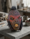 Maschera da orco carnoso con capelli