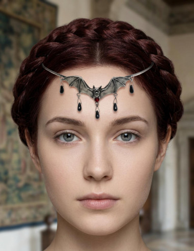 Diadema con perle di cristallo