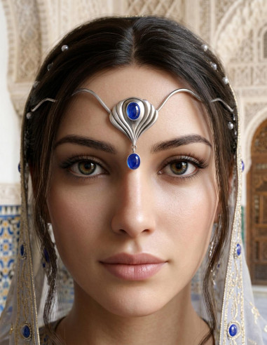 Diadema con perle di cristallo