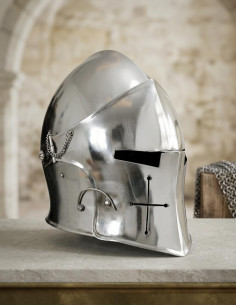 Bacinetto medievale con visore