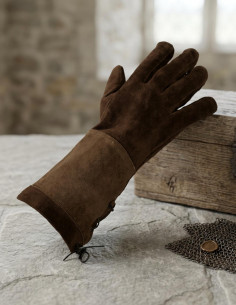 guanti medievali marroni