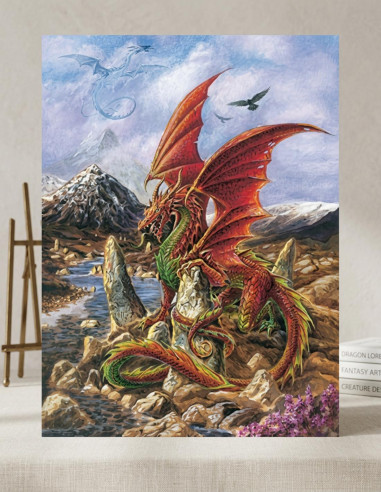 Poster drago di fuoco (30 x 40,5 cm)