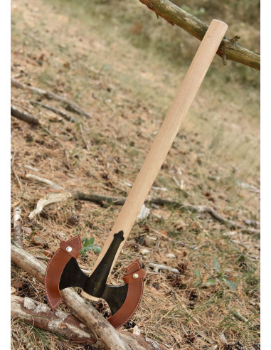 Doppia ascia medievale, 85 cm.